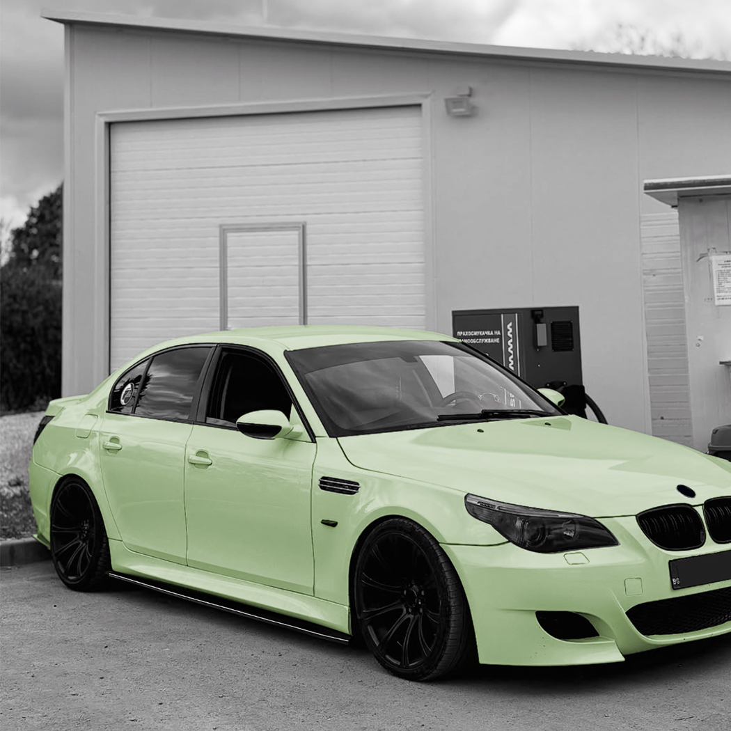 AMP-Z Side Skirt Rocker Panel Splitter Lip For BMW 5 Series E60 E61 M Sport M5 2005-2010