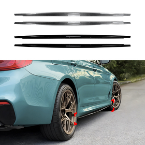 AMP-Z Side Skirt Rocker Panel Splitter Lip For BMW 5 Series G30 G31 2018-2023