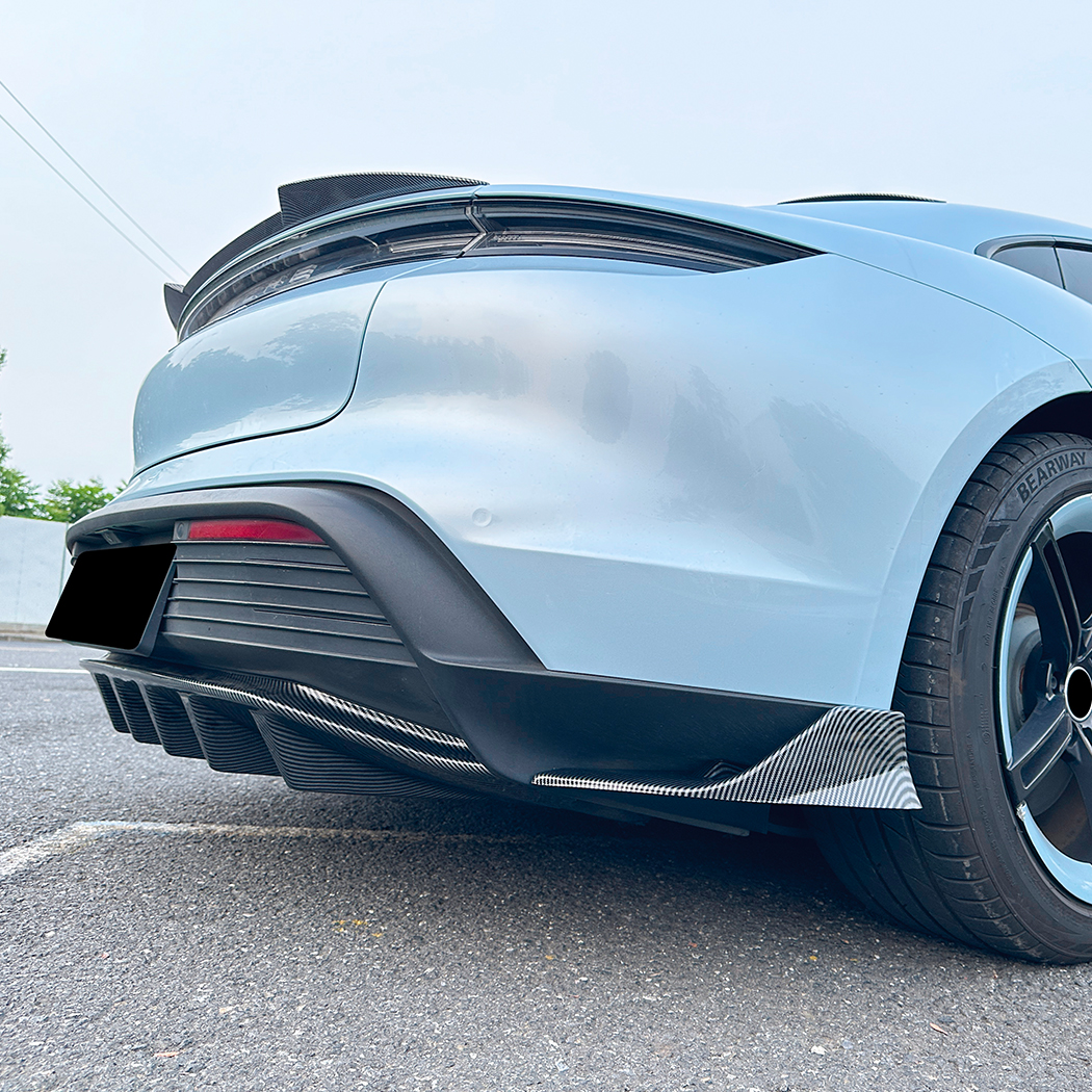 AMP-Z Rear Bumper Spoiler Lip For Porsche Taycan 2019+