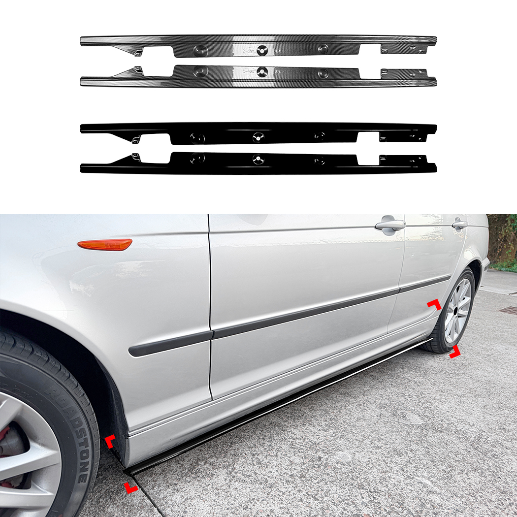 AMP-Z Side Skirt Rocker Panel Splitter Lip For BMW 3 Series E46 M Sport 4-Doors 1998-2005