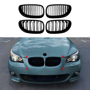 AMP-Z Front Bumper Grille Grill For BMW 5 Series E60 E61 2004-2010