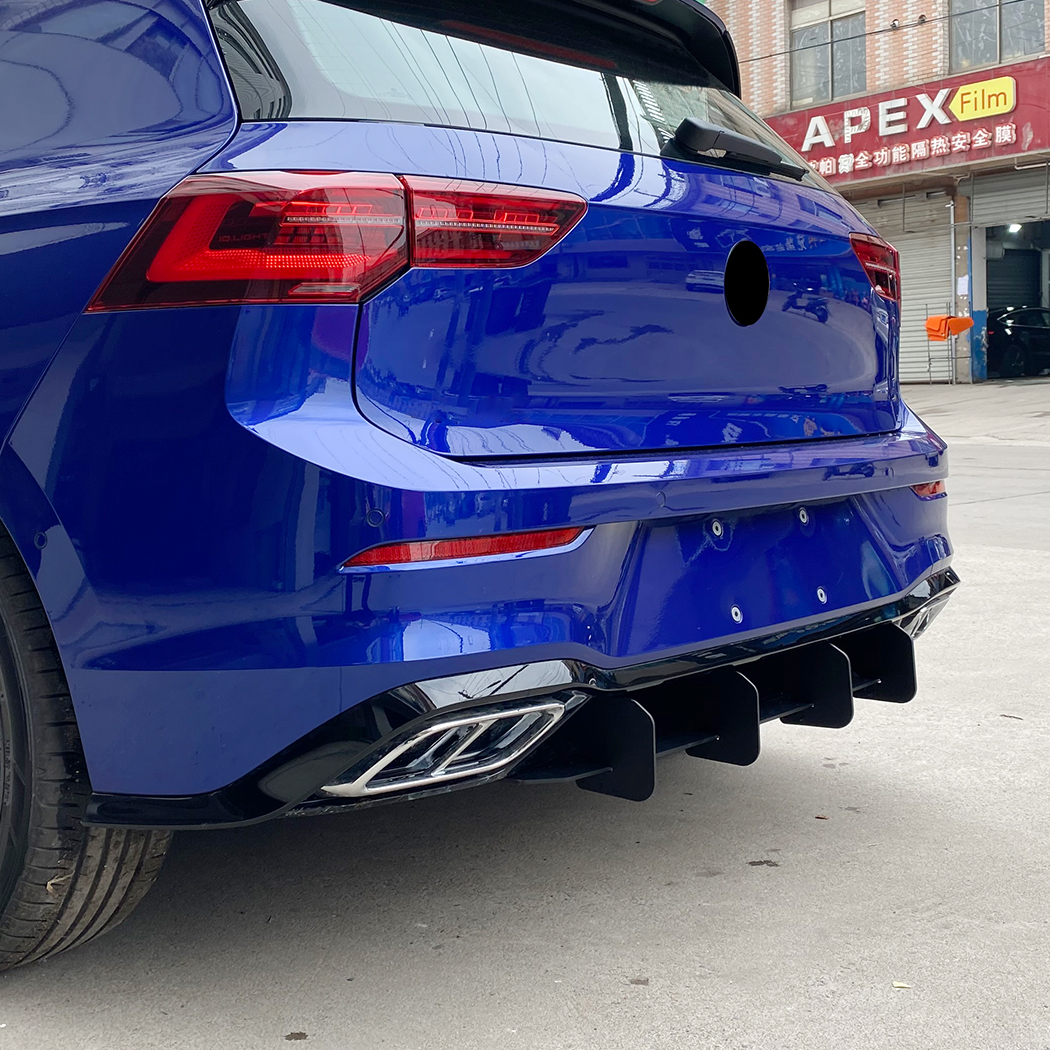AMP-Z Rear Bumper Short Spoiler Diffuser Valance Lip For Volkswagen VW Golf MK8 2020+