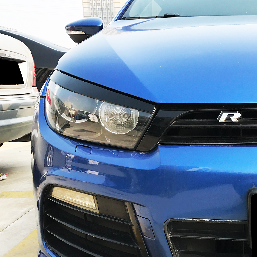 AMP-Z Headlight Eyebrows Eyelids Sticker For VW Volkswagen Scirocco MK3 2009-2017