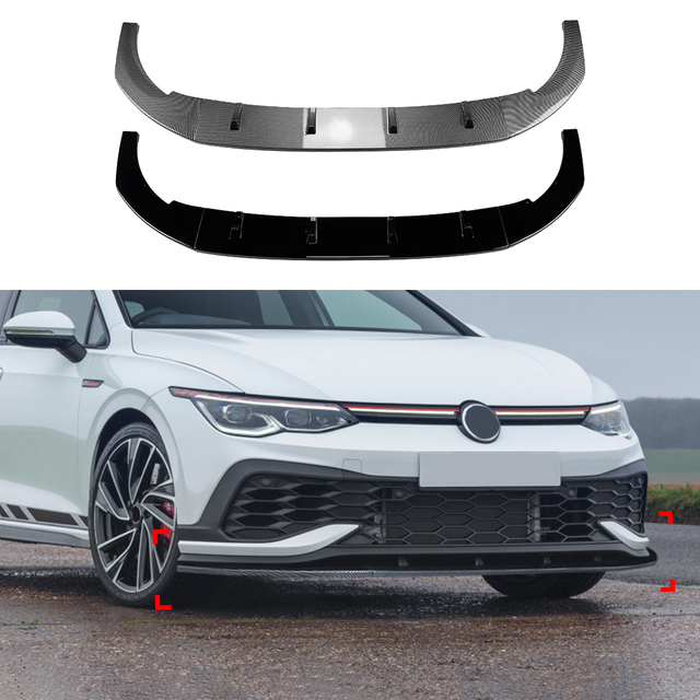 amp-z الأمامي الشفاه الشفاه spiltter لـ VW Volkswagen Golf MK8 GTI CS R 2020+