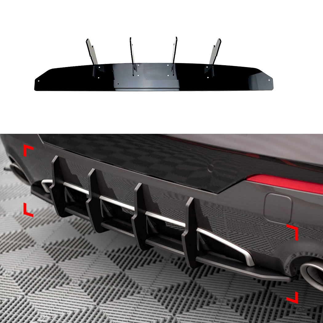 AMP-Z Rear Bumper Spoiler Diffuser Valance Lip For BMW 4 Series G22 G23 M Sport 2020+