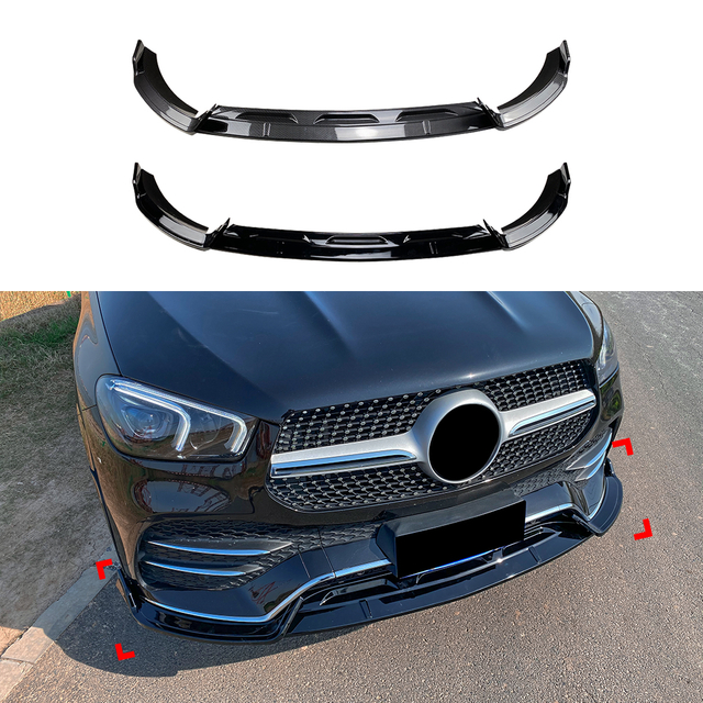 AMP-Z Front Bumper Lip Spiltter For Mercedes Benz GLE Class GLE W167 C167 2019-2023