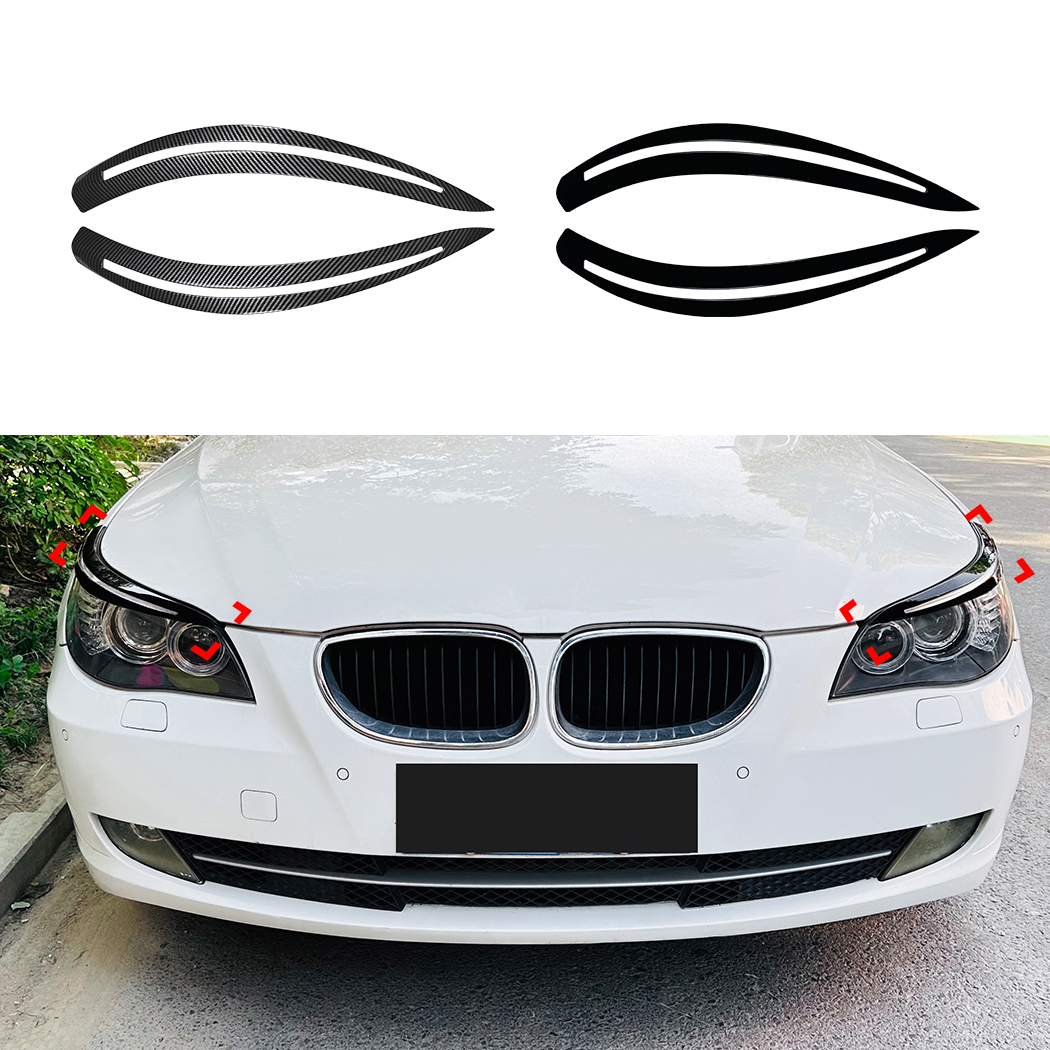 AMP-Z Headlight Eyebrows Eyelids Sticker For BMW 5 Series E60 E61 2004-2010