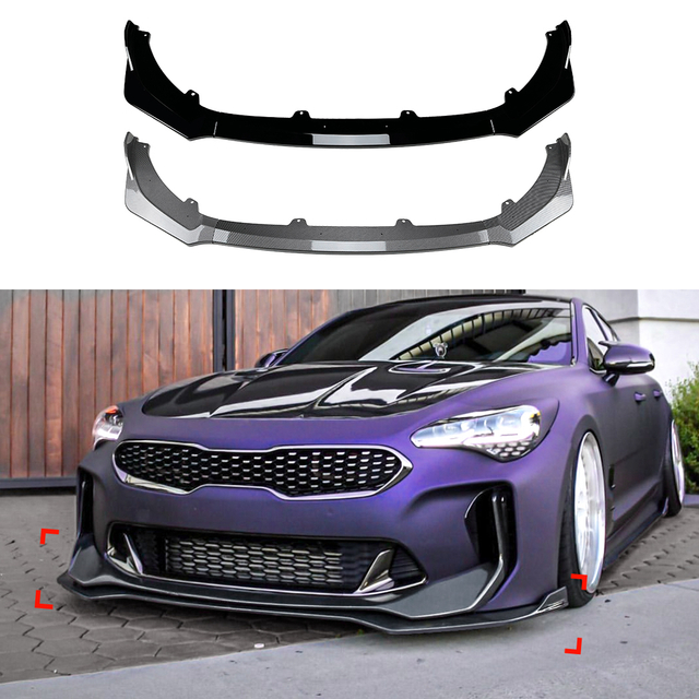 amp-z الأمامي الشفاه الشفاه spiltter ل Kia Stinger 2018+