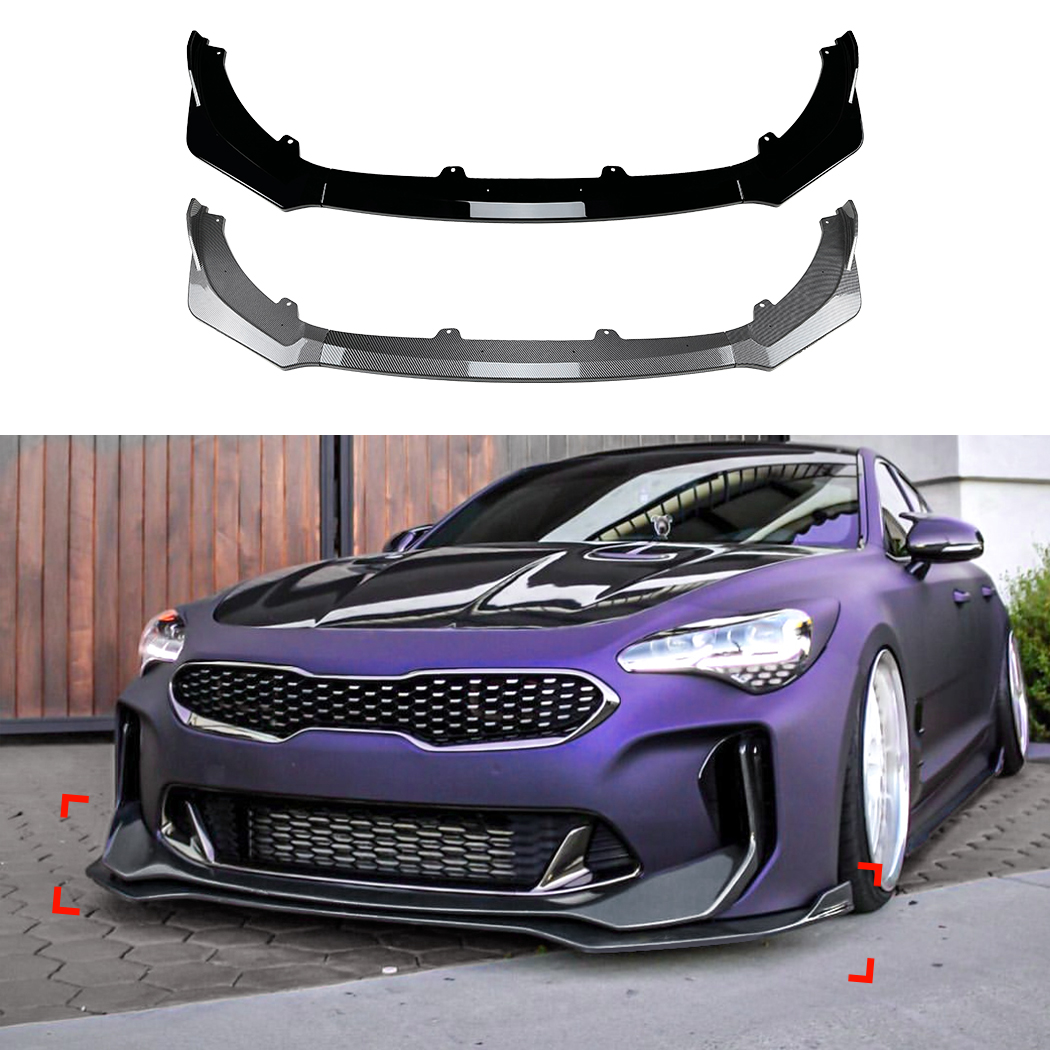 AMP-Z Front Bumper Lip Spiltter For Kia Stinger 2018+