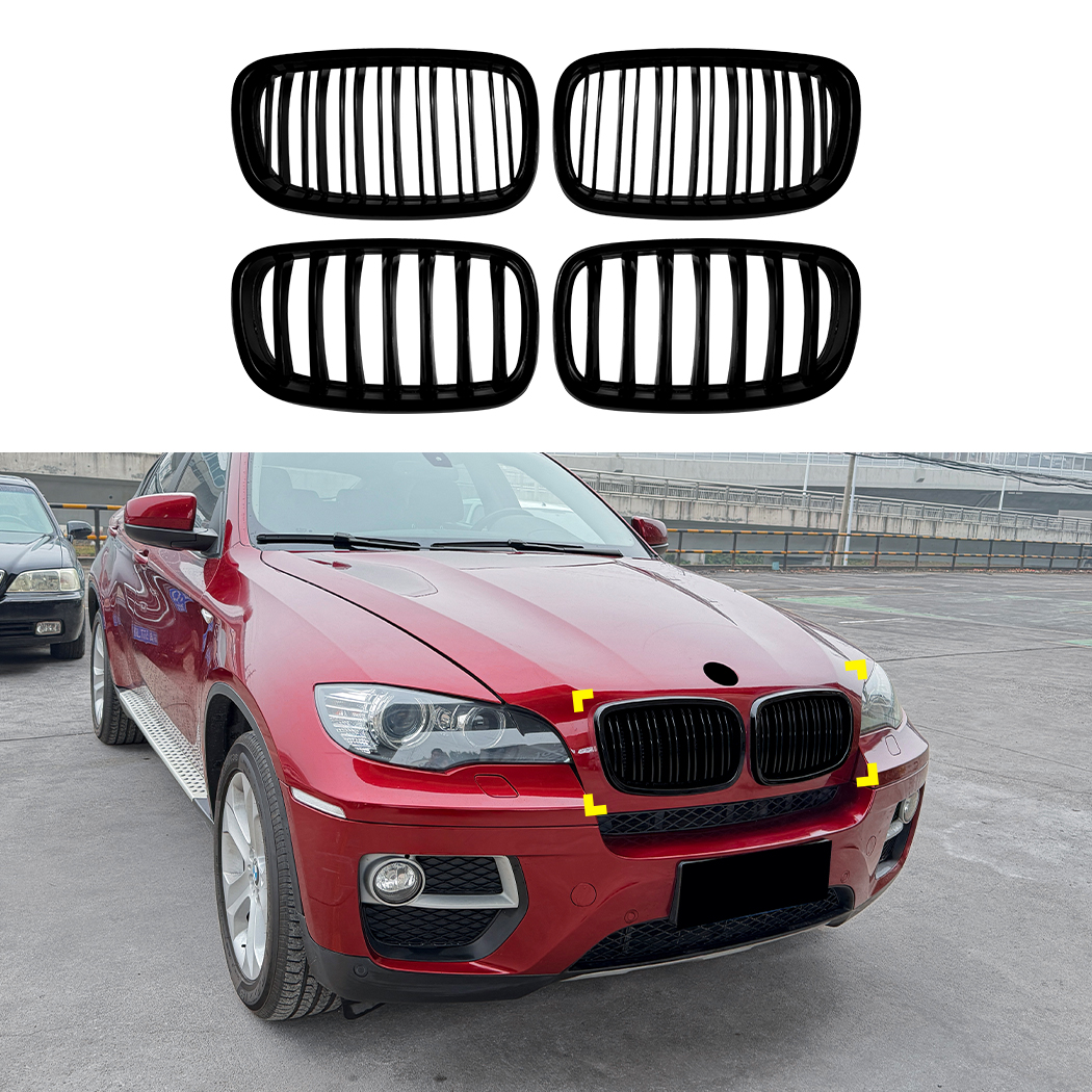 AMP-Z Front Bumper Grille Grill For BMW X5 E70 X6 E71 2006-2013
