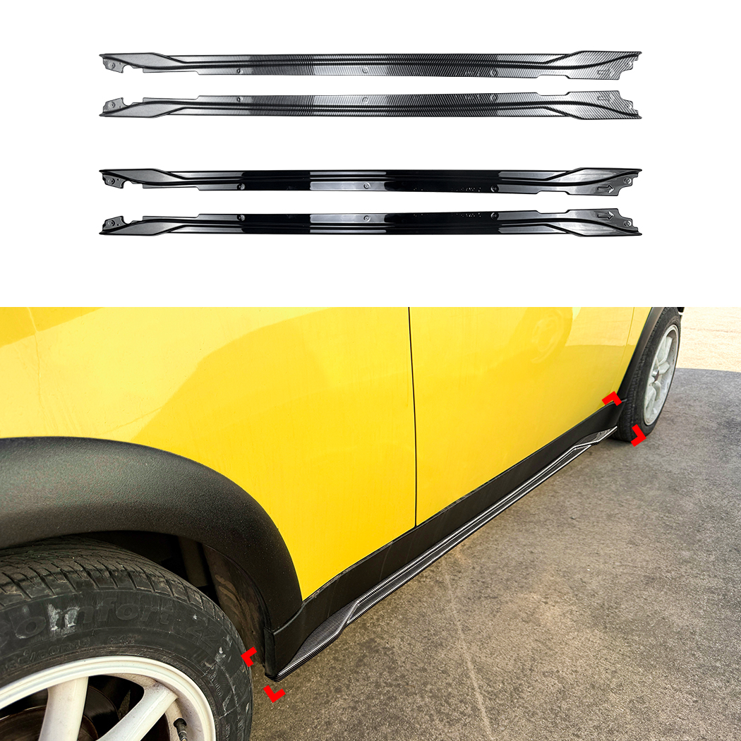 AMP-Z Side Skirt Rocker Panel Splitter Lip For BMW Mini R50 2001-2006