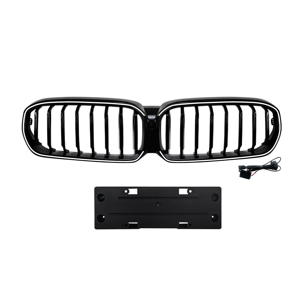 AMP-Z Front Bumper Grille Grill With Lights For BMW 5 Series G30 G31 LCI 2021-2023