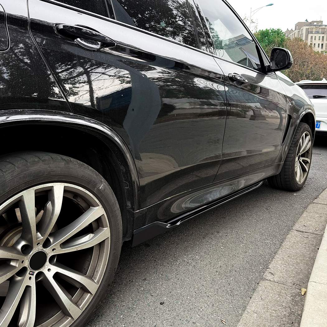 AMP-Z Side Skirt Rocker Panel Splitter Lip For BMW X5 F15 M Sport 2014-2018