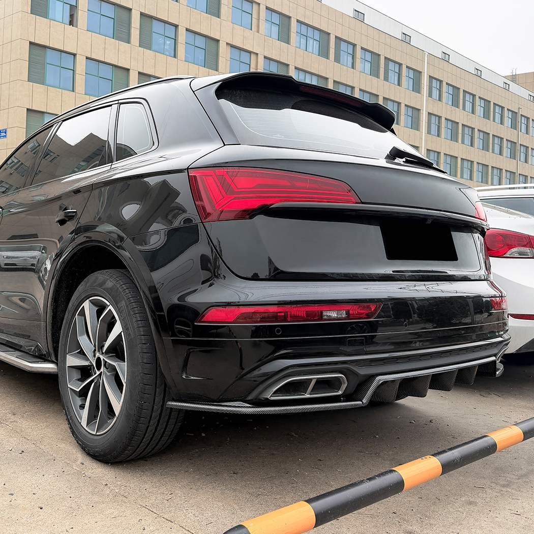 AMP-Z Rear Bumper Spoiler Lip For Audi Q5 FY Facelift Sline 2021-2024