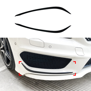 AMP-Z Front Bumper Fins Spoiler Canards For Mercedes Benz CLA Class C117 X117 Pre-Facelit 2013-2015