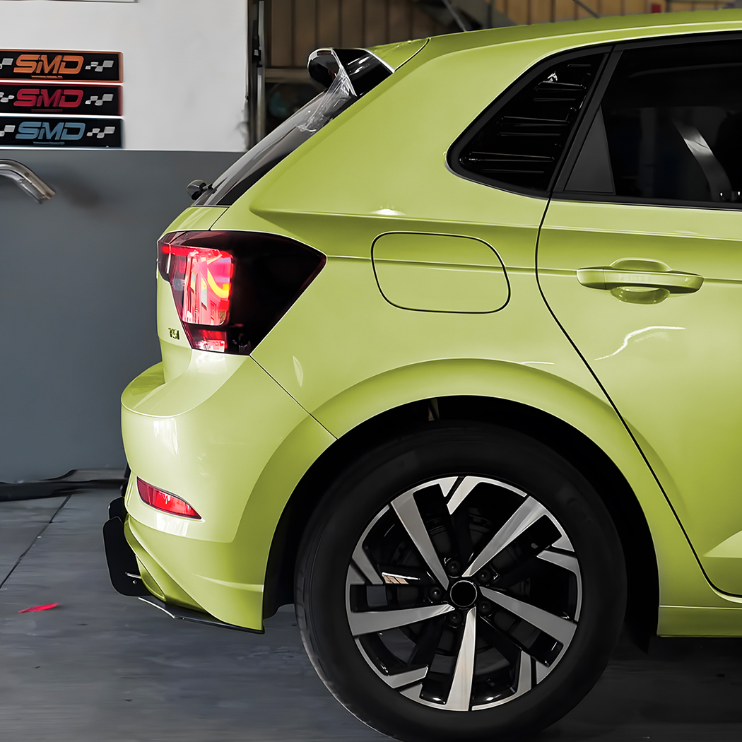 AMP-Z Rear Bumper Short Spoiler Diffuser Valance Lip For Volkswagen VW Polo MK6.5 Standard 2022+