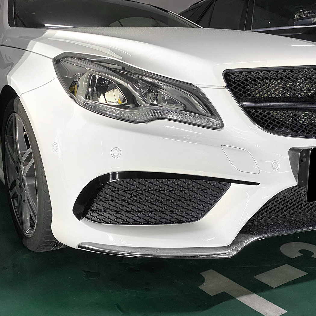 AMP-Z Front Bumper Fins Spoiler Canards For Mercedes Benz E Class E Coupe C207 Facelift AMG-Line 2013-2016