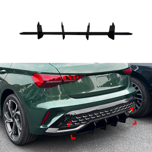 AMP-Z Rear Bumper Spoiler Diffuser Valance Lip For Audi A3 8Y Sline Facelift Hatchback 2025+