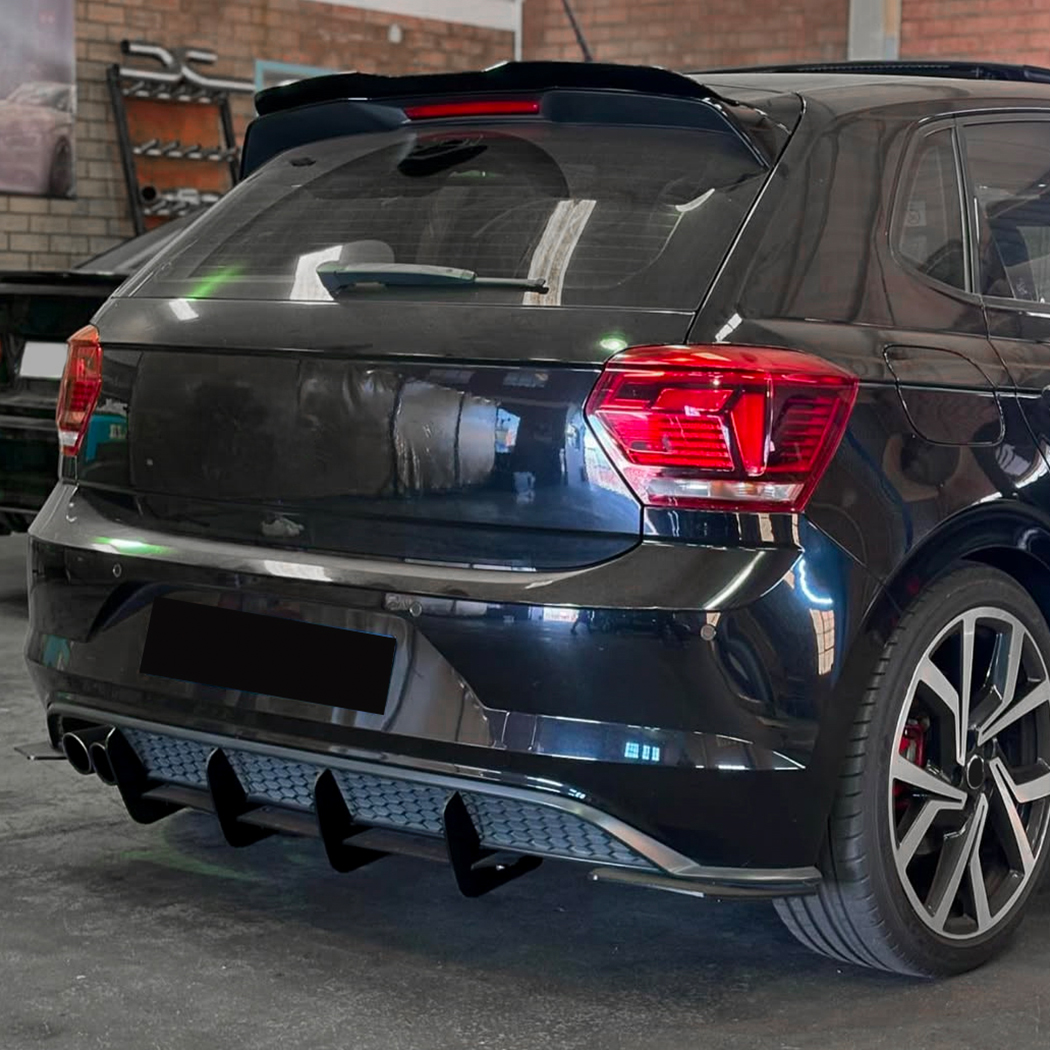 AMP-Z Rear Bumper Spoiler Diffuser Valance Lip For Volkswagen VW Polo MK6 GTI 2019-2021