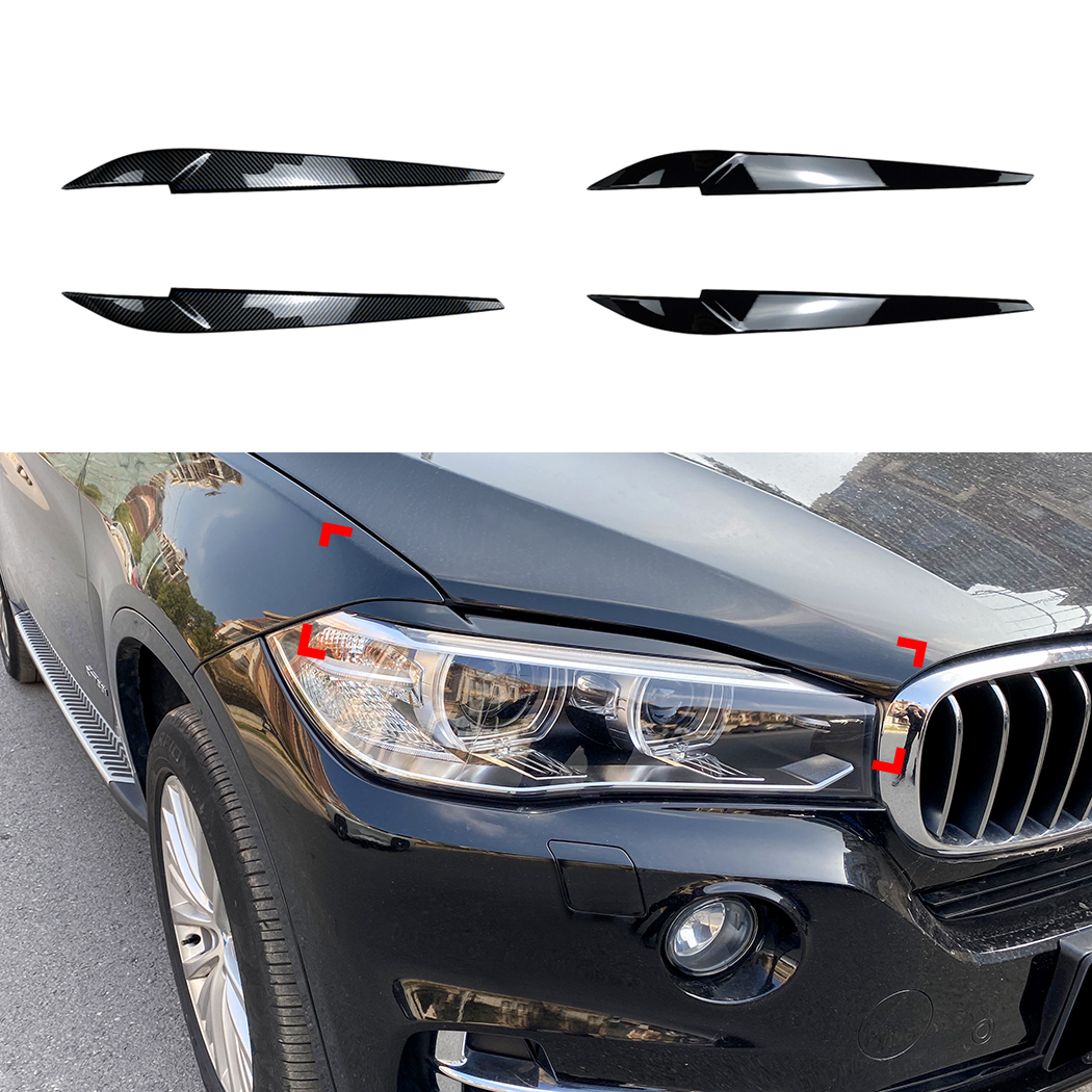 AMP-Z Headlight Eyebrows Eyelids Sticker For BMW X5 F15 X6 F16 2014-2018