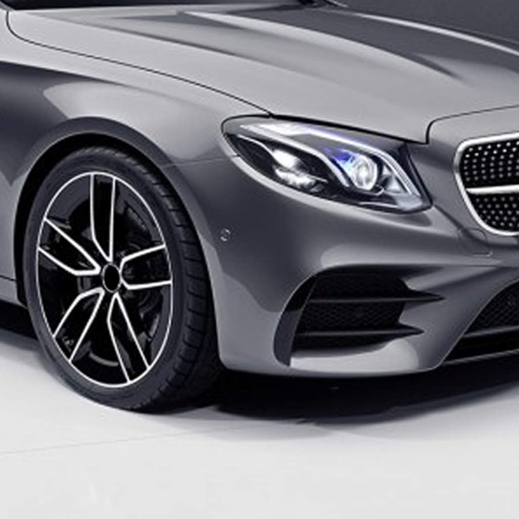 AMP-Z Front Bumper Fins Spoiler Canards For Mercedes Benz E Class W213 C238 Pre-Facelift AMG-Line 2016-2020
