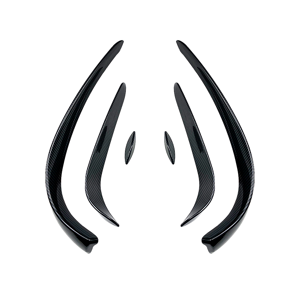 AMP-Z Front Bumper Fins Spoiler Canards For Mercedes Benz C Class W205 C205 S205 AMG-Line 2015-2018