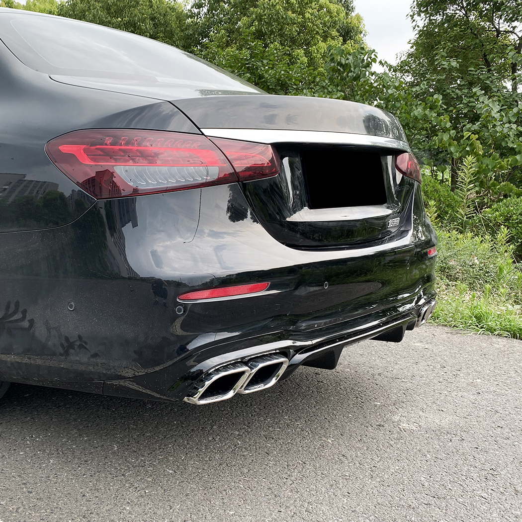 AMP-Z Rear Bumper Spoiler Lip For Mercedes Benz E Class W213 Facelift 4-Doors 2021-2023