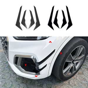 AMP-Z Front Bumper Fins Side Spoiler Canards For Audi Q5 FY Sline Facelift 2021-2024