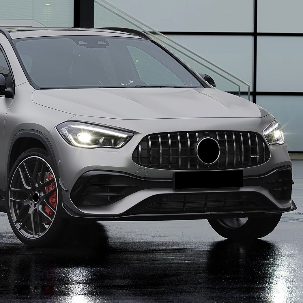 AMP-Z Front Bumper Fins Spoiler Canards For Mercedes Benz GLA Class GLA 180 200 220 GLA35 GLA45 H247 AMG-Line 2020+