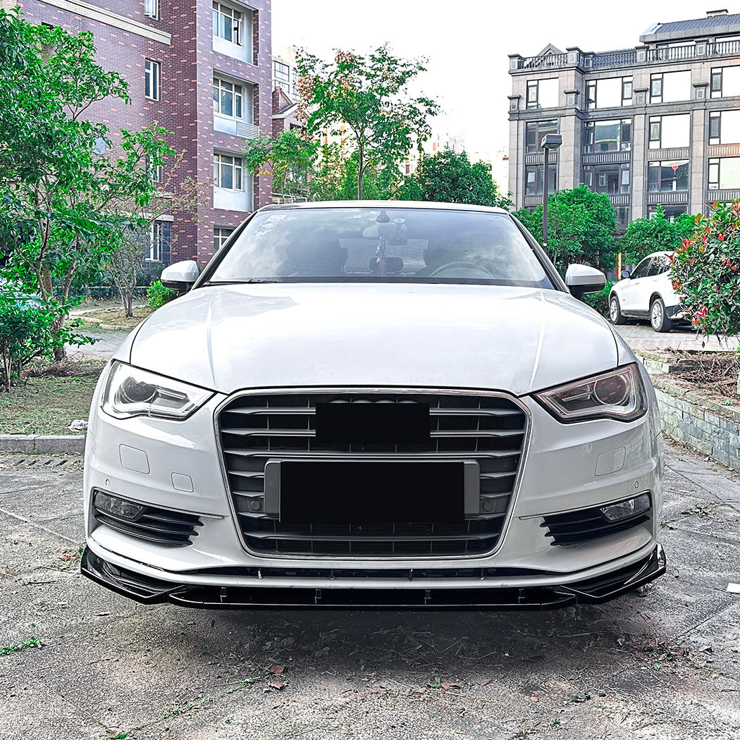 AMP-Z Front Bumper Lip Spiltter For Audi A3 8V Pre-facelift Standard 2013-2016