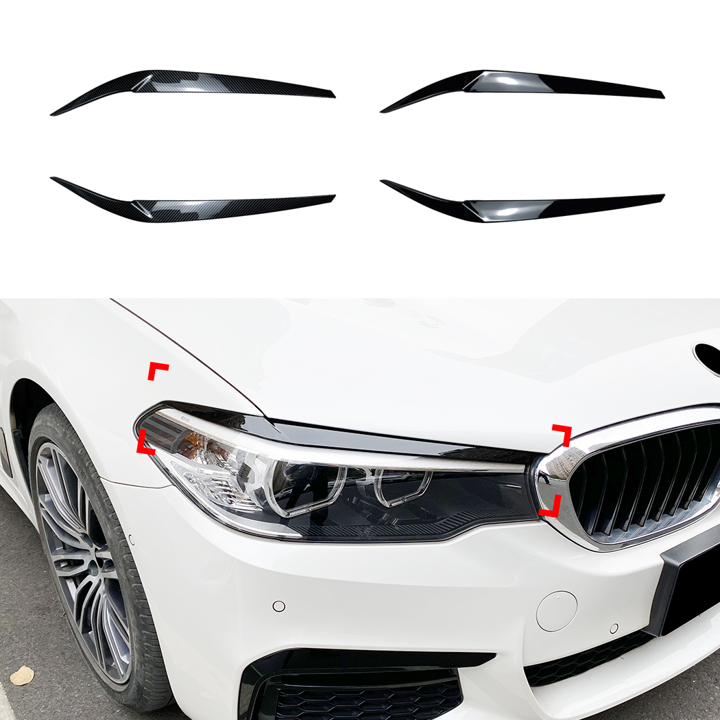AMP-Z Headlight Eyebrows Eyelids Sticker For BMW 5 Series G30 G31 Pre-Facelift 2017-2020