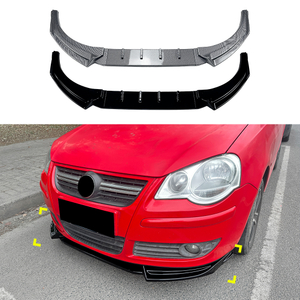AMP-Z Front Bumper Lip Spiltter For VW Volkswagen Polo MK4 9N Facelift 2005-2008