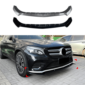 AMP-Z Front Bumper Lip Spiltter For Mercedes Benz GLC Class X253 C253 Pre-facelift AMG Line 2016-2019