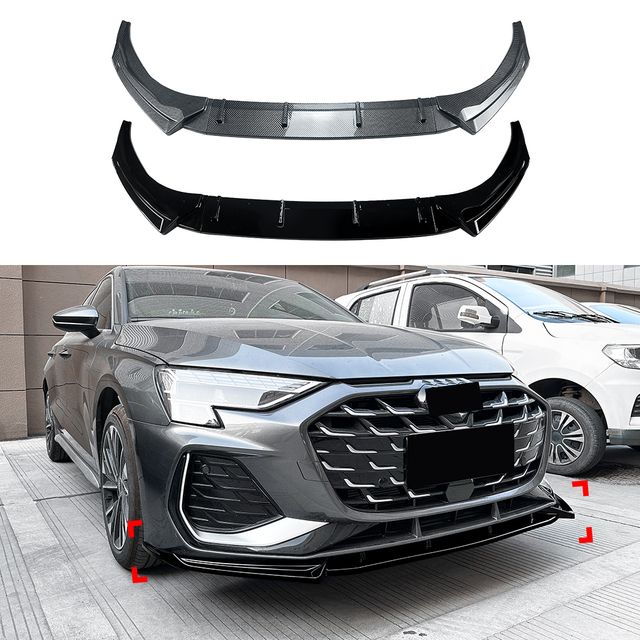 AMP-Z الأمامي الشفاه الشفاه spiltter لـ Audi A3 8Y sline 2025+