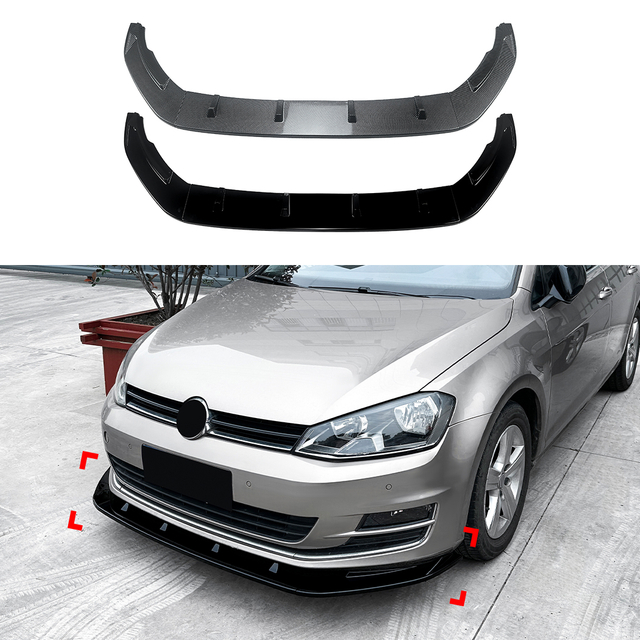 AMP-Z Front Bumper Lip Spiltter For VW Volkswagen Golf MK7 Standard 2013-2016