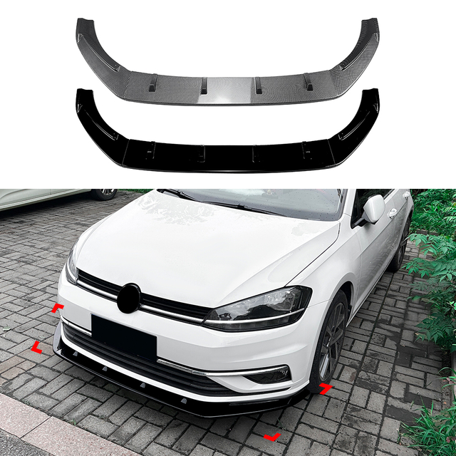 AMP-Z-Z Bumper Lip Spiltter para VW Volkswagen Golf MK7. 5 Padrão 2017-2019