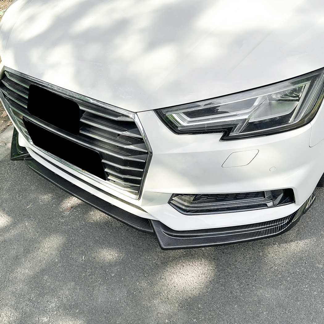AMP-Z Front Bumper Lip Spiltter For Audi A4 B9 Sline Pre-facelift 2017-2019