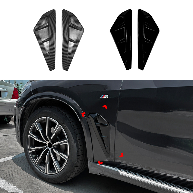 AMP-Z Fender Cover Trim Scoop Sticker For BMW X5 G05 Pre-Facelift M Sport 2019-2022