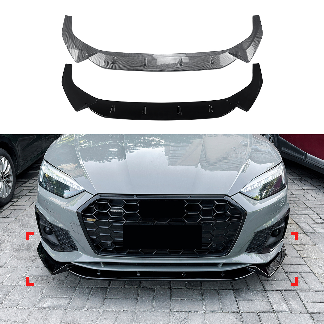 AMP-Z Front Bumper Lip Spiltter For Audi A5 F5 Facelift Sline 2021-2024
