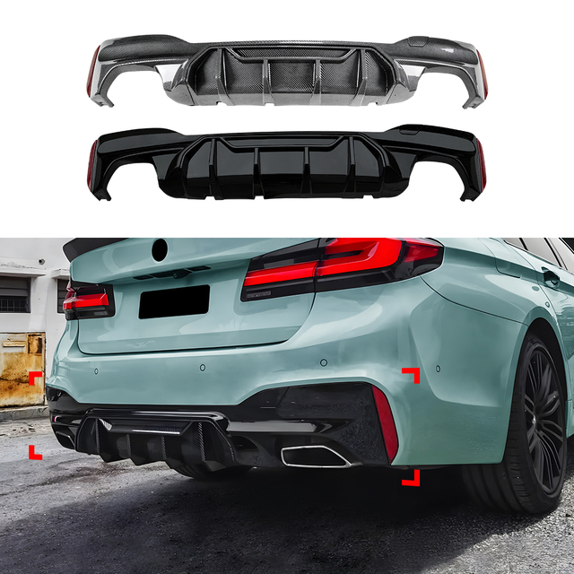 AMP-Z Rear Bumper Spoiler Lip For BMW 5 Series G30 G31 M Sport 2018-2023