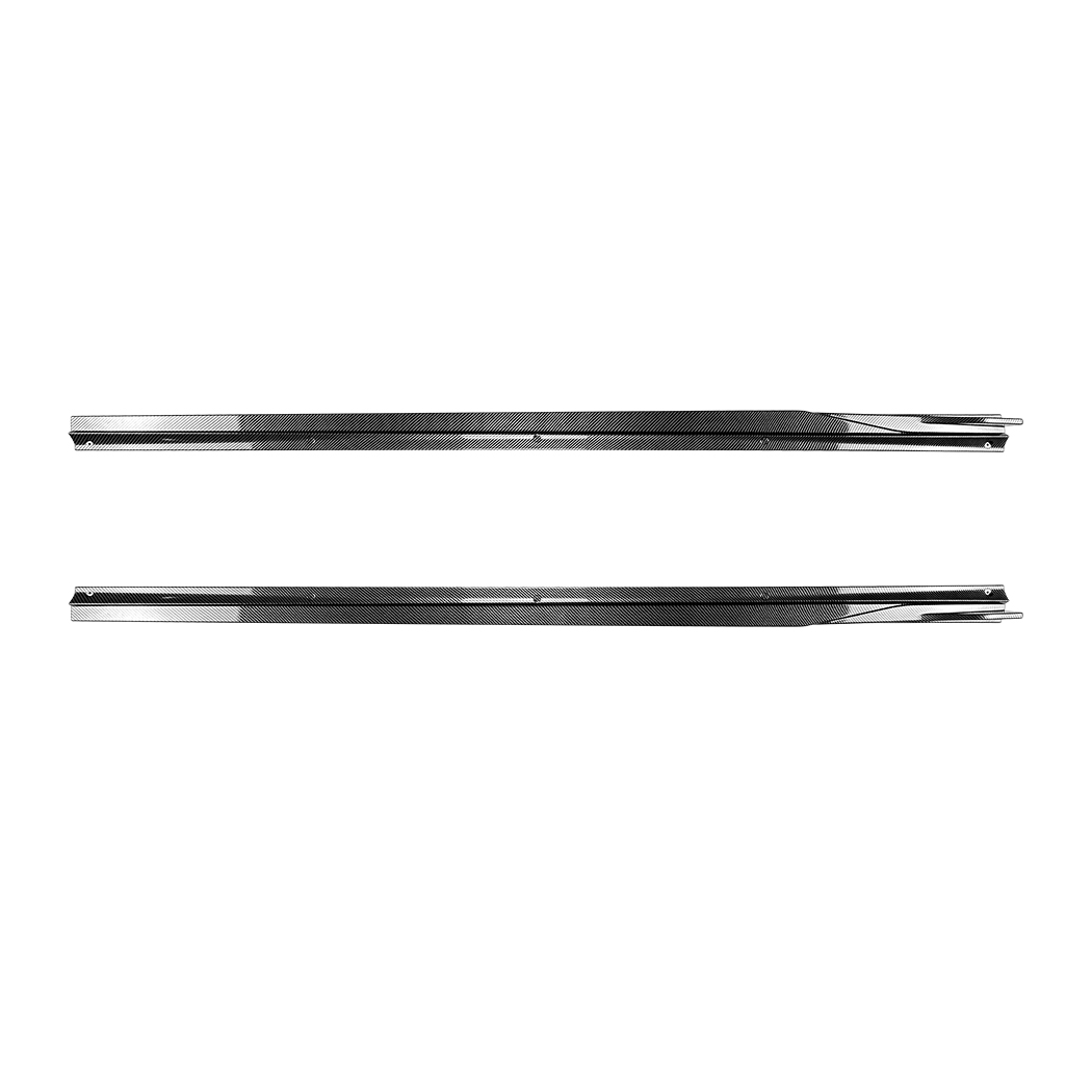 AMP-Z Side Skirt Rocker Panel Splitter Lip For Audi A3 8V Sline 2014-2020