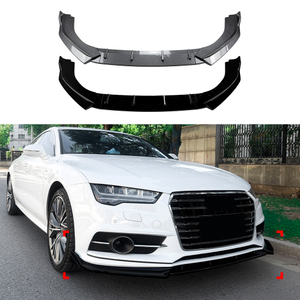 AMP-Z Front Bumper Lip Splitter For Audi A7 S7 C7 Facelift Sline 2015-2018
