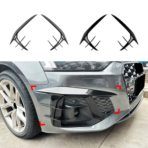 AMP-Z Front Bumper Fins Spoiler Canards For Audi A5 S5 F5 Facelift Sline 2021-2024