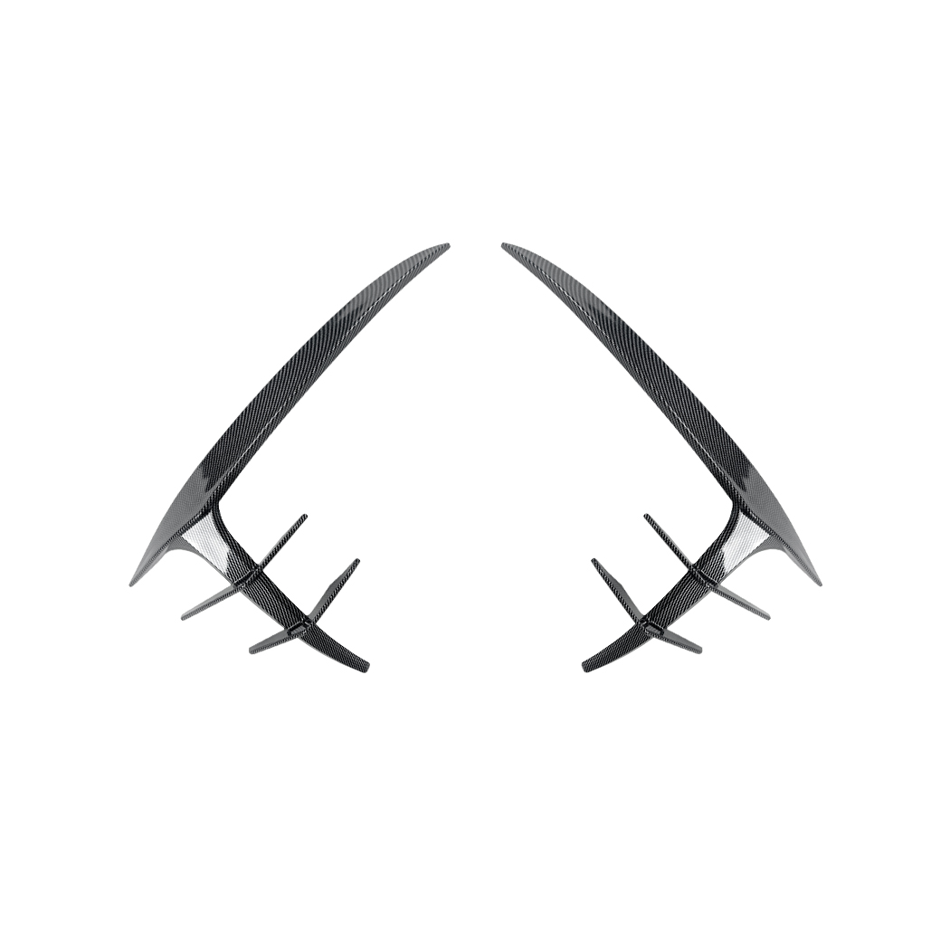 AMP-Z Front Bumper Fins Spoiler Canards For Audi A5 S5 F5 Sline 2017-2020