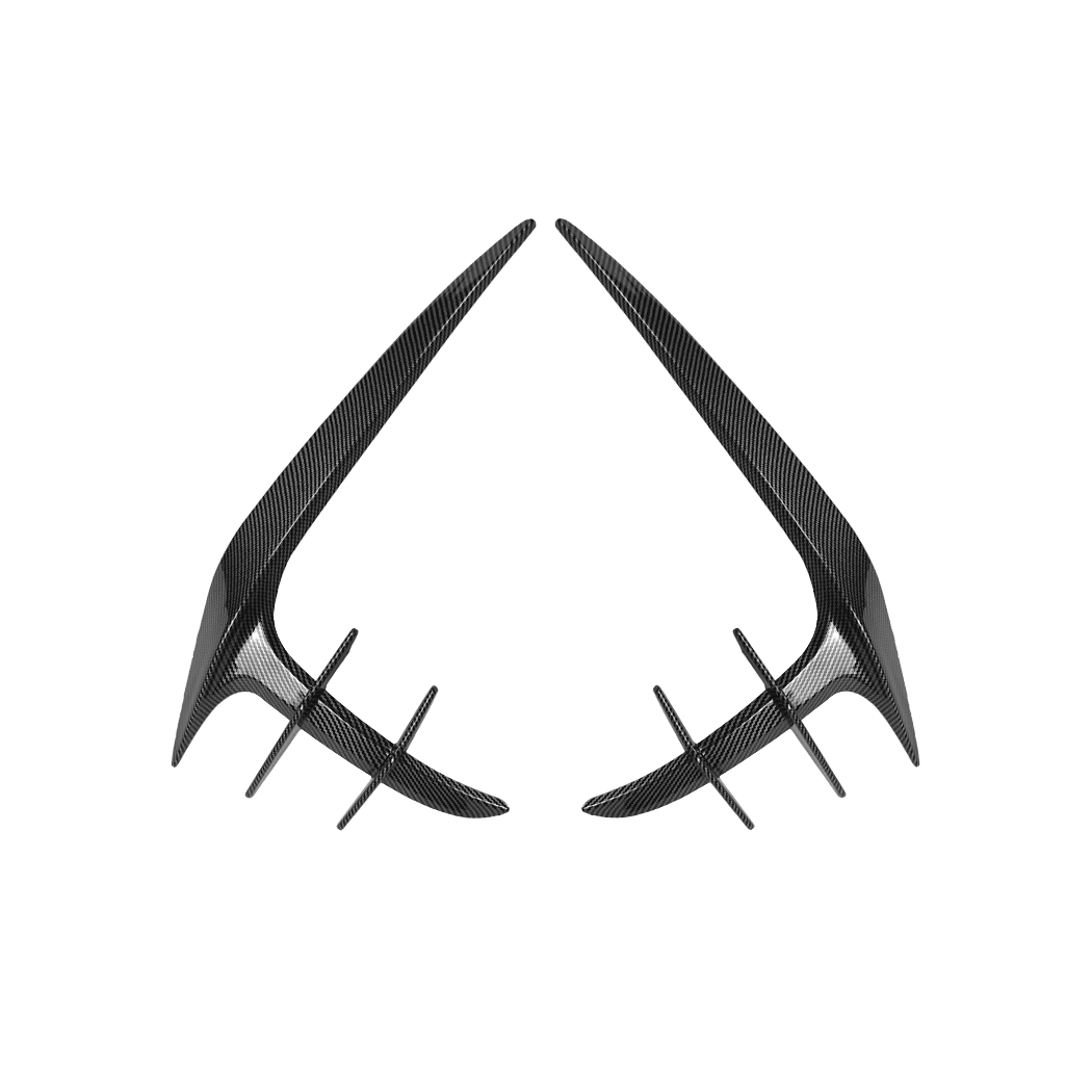 AMP-Z Front Bumper Fins Spoiler Canards For Audi A4 B9.5 Sline 2020-2024