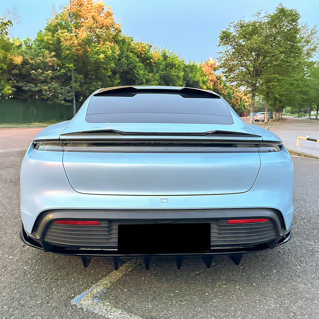 AMP-Z Rear Bumper Spoiler Lip For Porsche Taycan 2019+