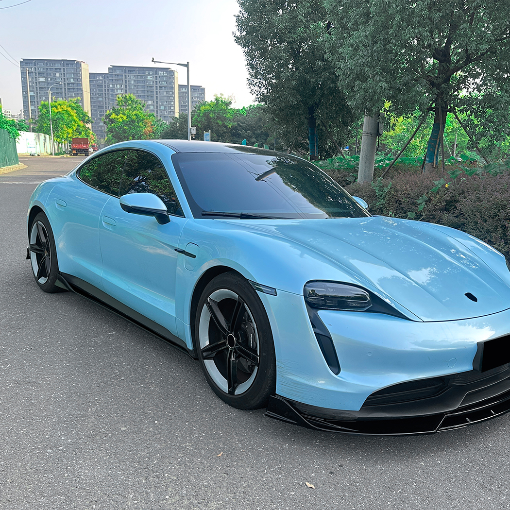 AMP-Z Side Skirt Rocker Panel Splitter Lip For Porsche Taycan 2019+