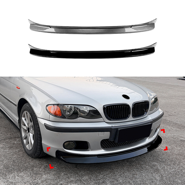 AMP-Z Front Bumper Lip Splitter For BMW 3 Series E46 M Sport 2-Doors/4-Doors 1998-2005