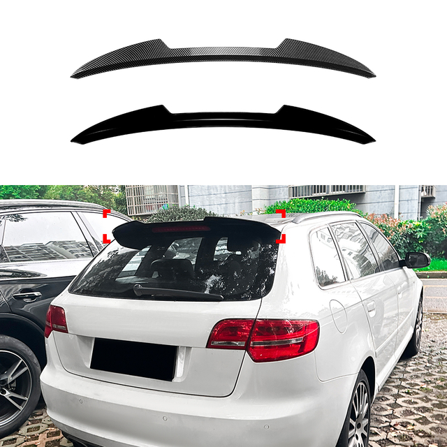 AMP-Z Rear Roof Wing Spoiler For Audi A3 8P Sline 5-Doors 2004-2013