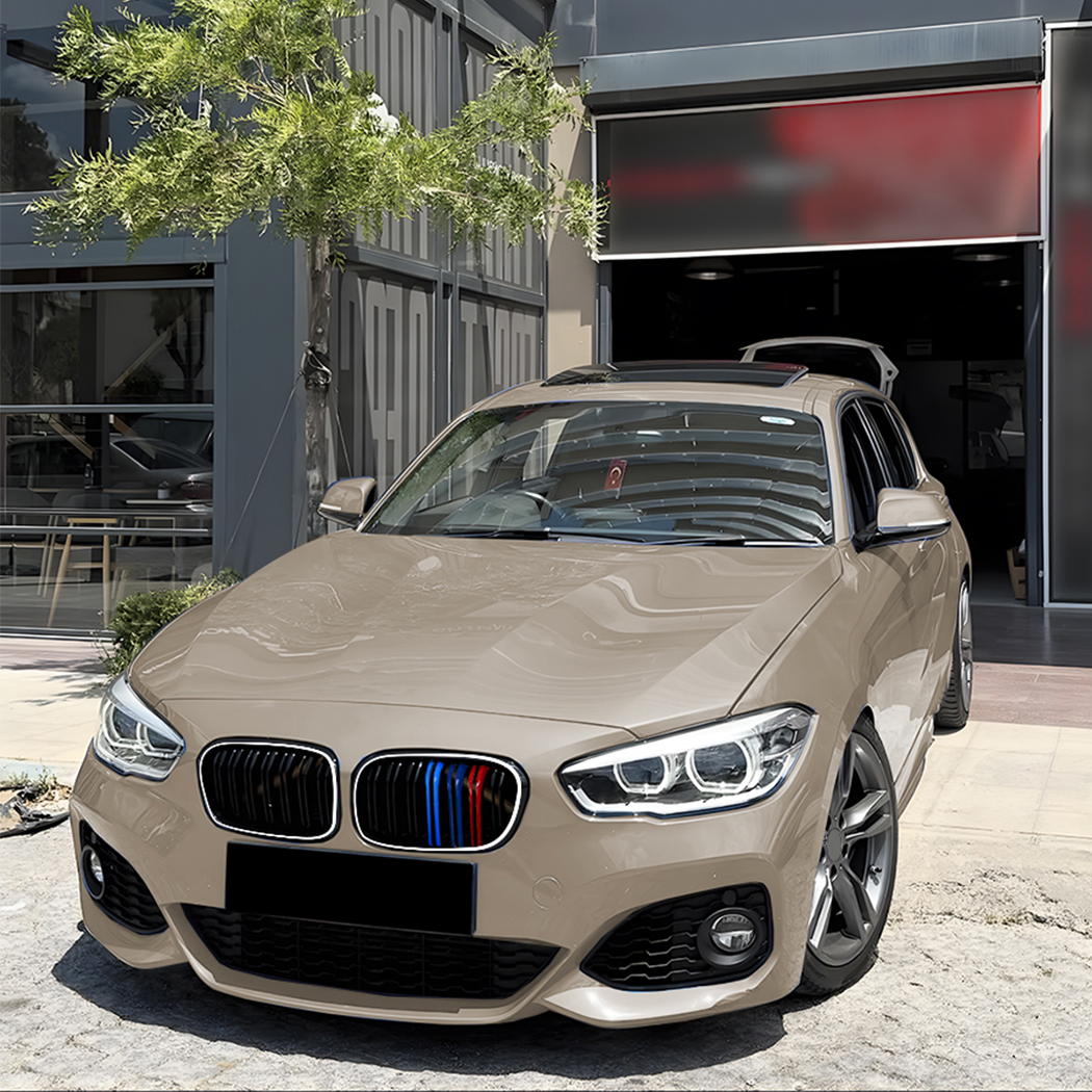 AMP-Z Front Bumper Grille Grill With Lights For BMW 1 Series F20 F21 Facelift 2015-2019